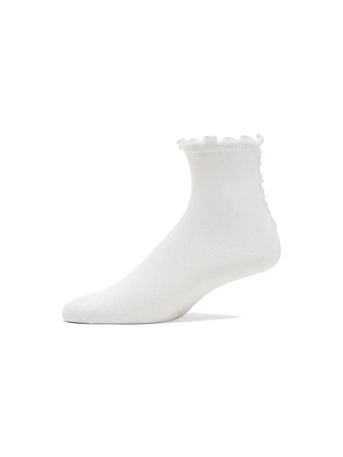 Носки с рюшами Karsyn Lettuce Edge Quarter II UGG — изображение 1 из 2, белый