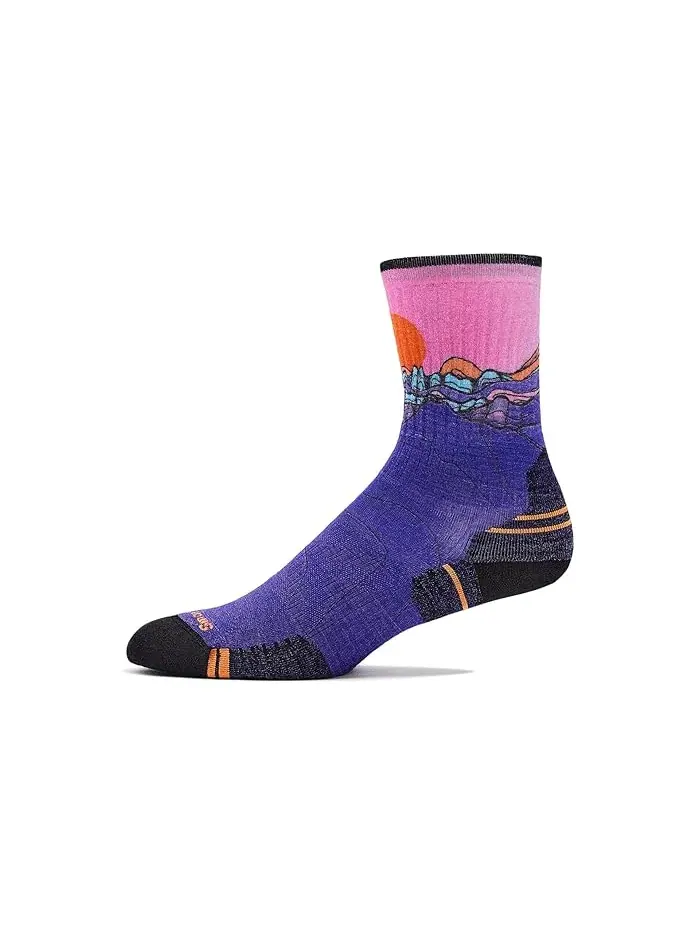 Носки для хайкинга с принтом Hike Targeted Cushion Mountain Sunrise Print Crew Smartwool — изображение 1 из 2, серый
