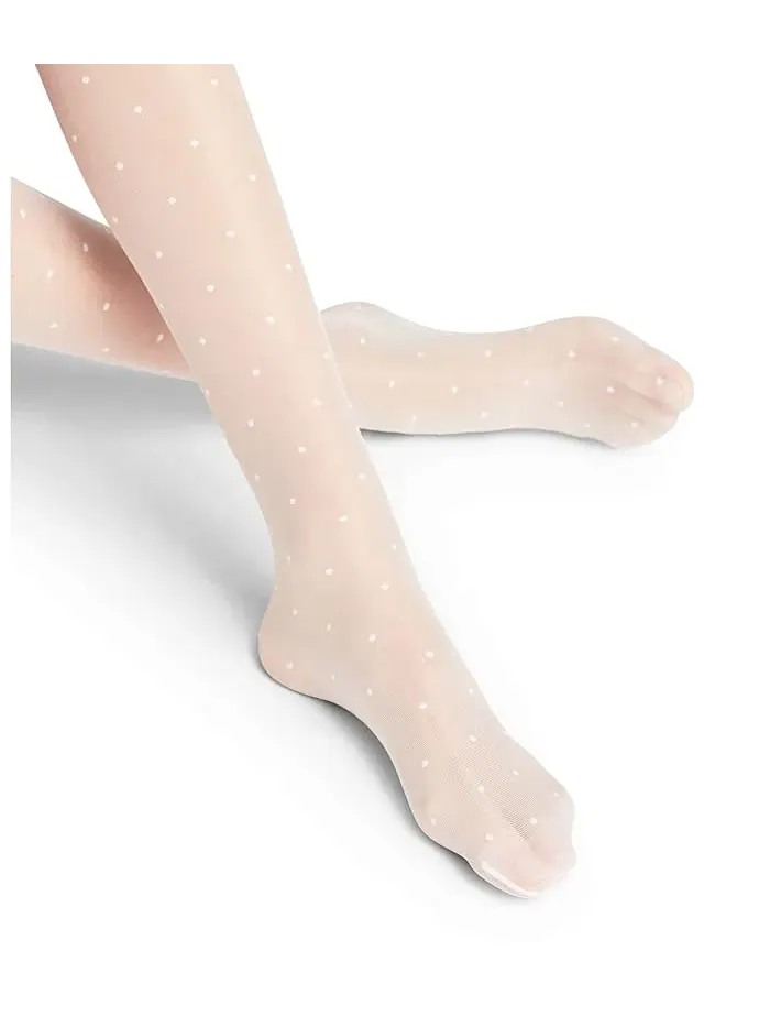 Колготки с горошком Dots Tights Falke — изображение 3 из 3, белый