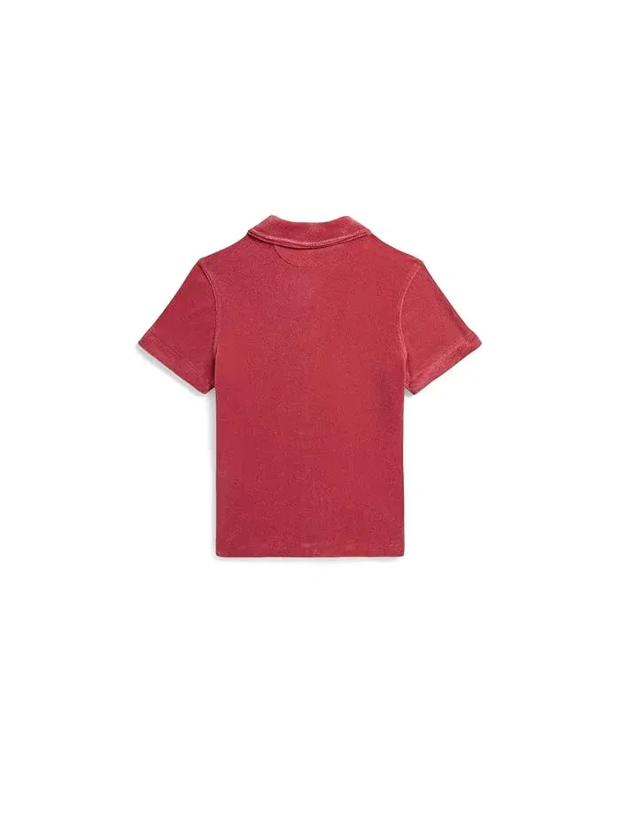 Рубашка терри свободный крой Terry Camp Shirt Polo Ralph Lauren Kids — изображение 2 из 5, желтый/мульти