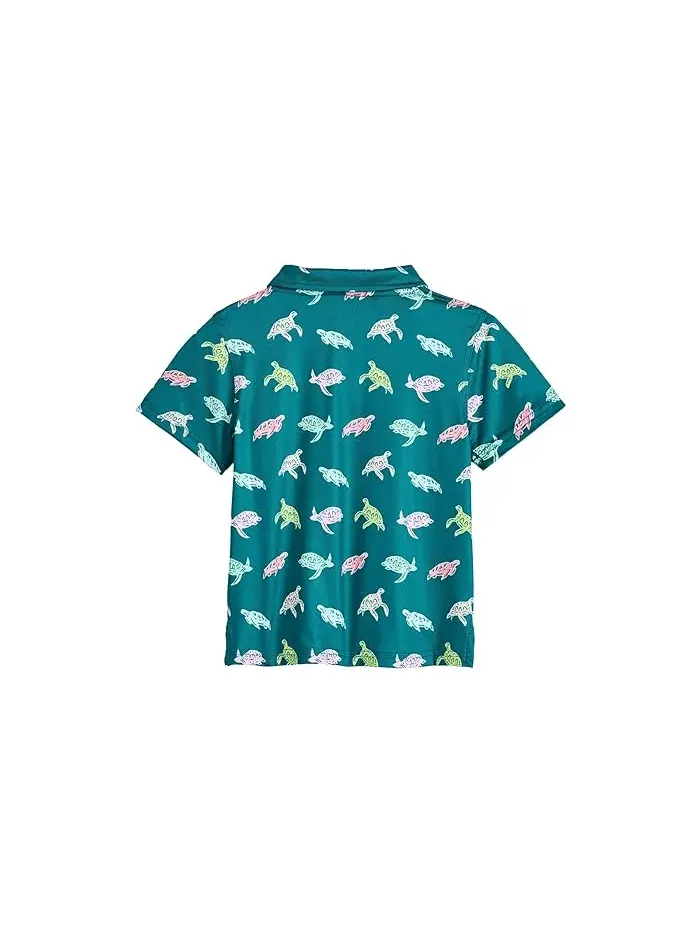 Рубашка The Lil Turtally Awesome Performance Polo Chubbies Kids — изображение 2 из 3, яркий зеленый