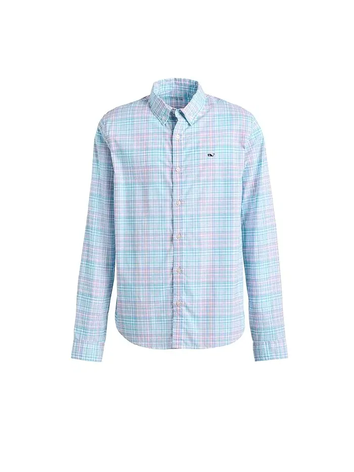 Рубашка Performance клетка Featherweight Vineyard Vines Kids — изображение 1 из 3, голубой