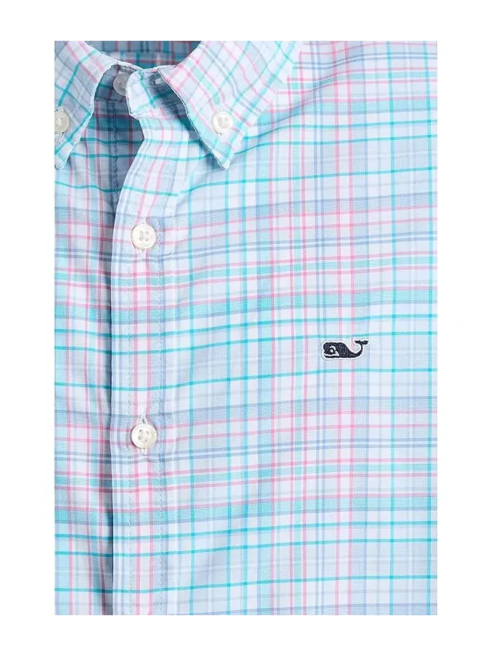 Рубашка Performance клетка Featherweight Vineyard Vines Kids — изображение 3 из 3, голубой