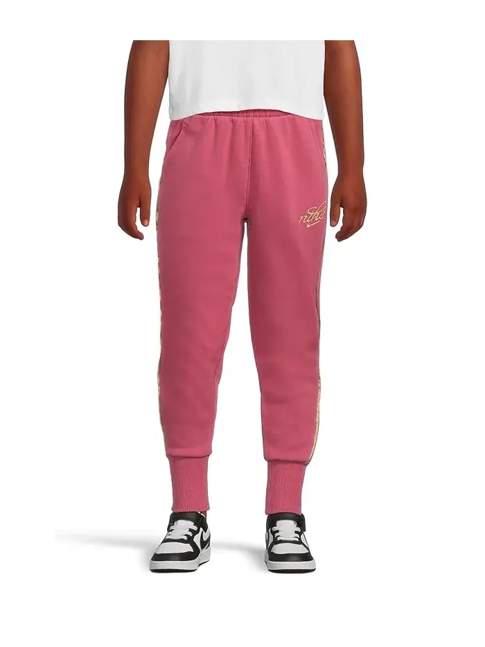 Джоггеры флисовые свободные Sportswear Club Fleece Oversized Nike Kids — изображение 1 из 4, металлик золотистый