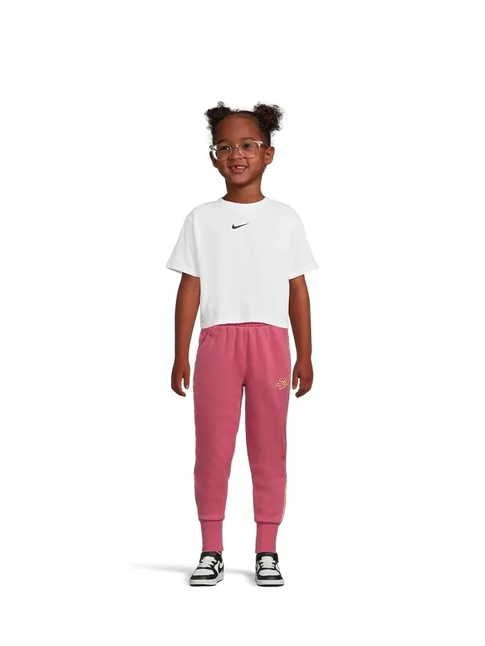 Джоггеры флисовые свободные Sportswear Club Fleece Oversized Nike Kids — изображение 4 из 4, металлик золотистый