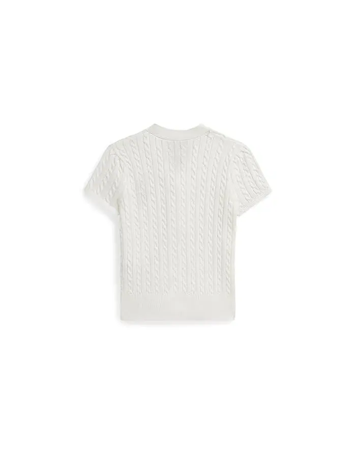Кардиган с кабельным узором Polo Bear хлопок Polo Ralph Lauren Kids — изображение 2 из 2, желтый