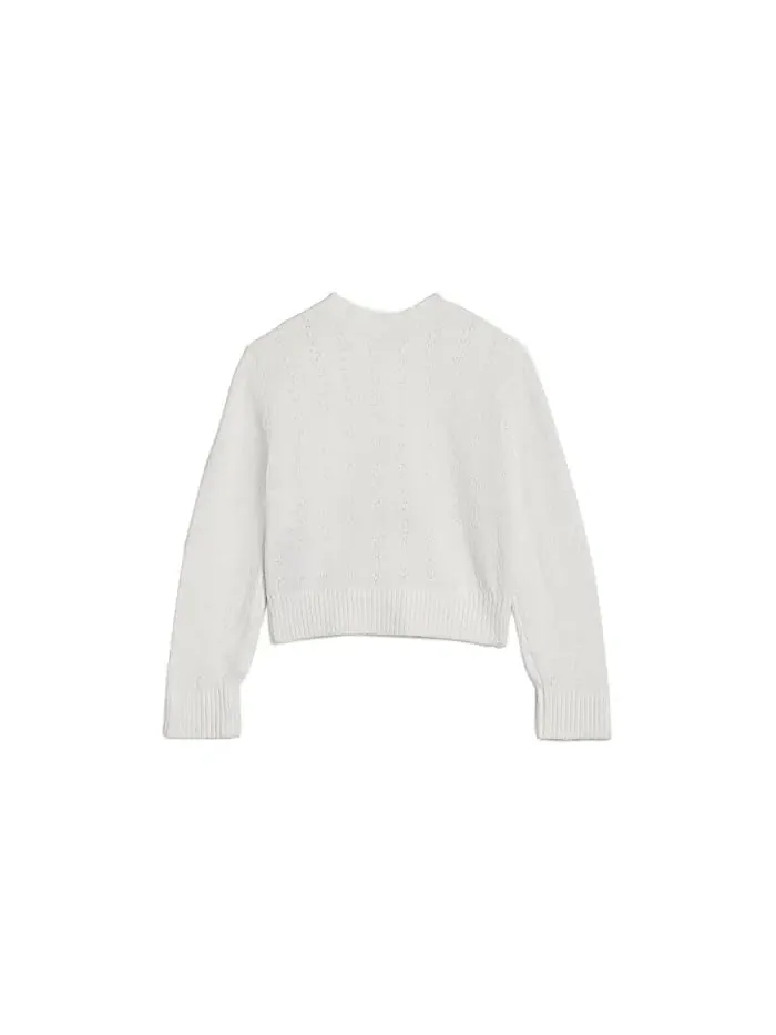 Кардиган Pointelle abercrombie kids — изображение 2 из 3, яркий белый