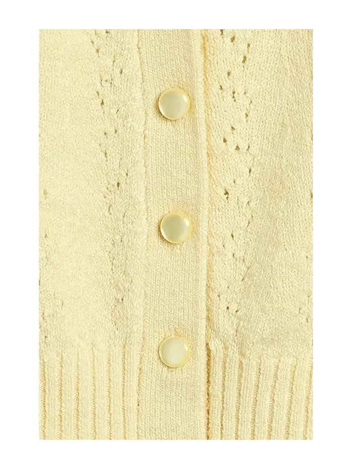 Свитер Pointelle Cardigan abercrombie kids — изображение 3 из 3, анисовый цветок