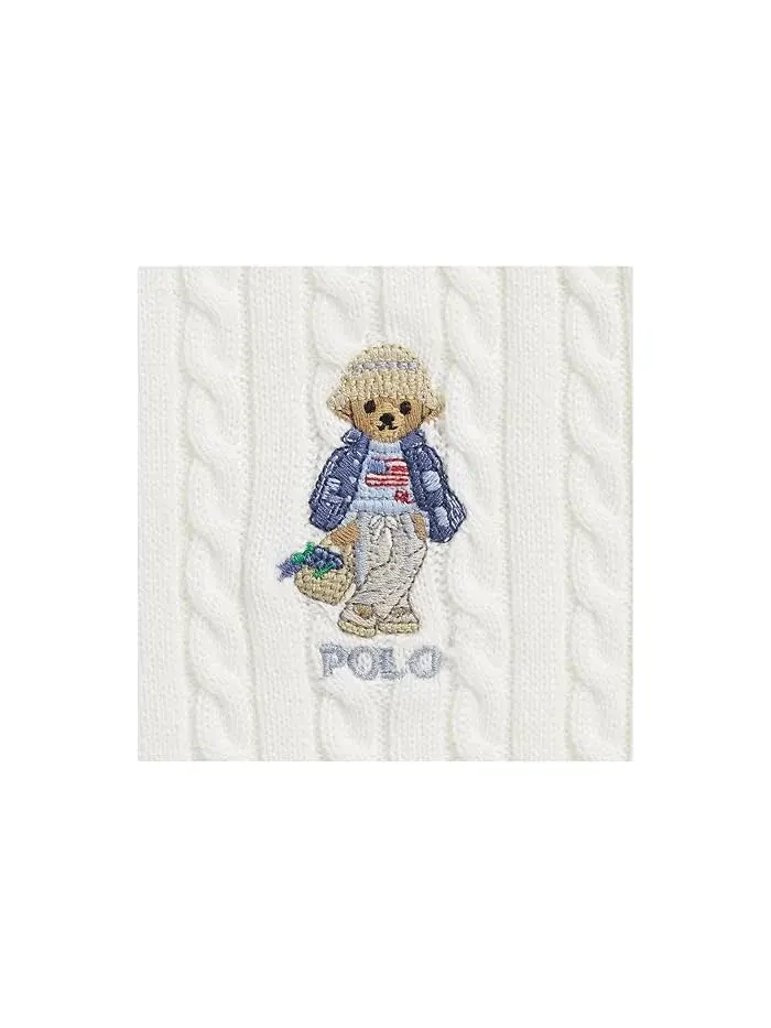 Кардиган с косами Polo Bear Polo Ralph Lauren Kids — изображение 3 из 3, синий