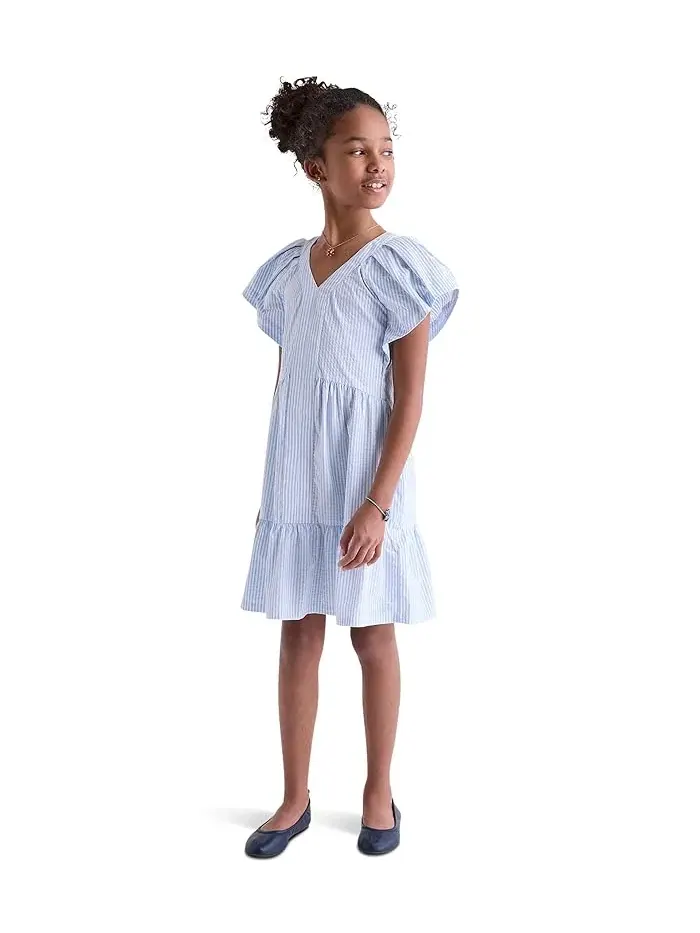 Платье с воланами Sophie Harbor Vineyard Vines Kids — изображение 3 из 3, синий