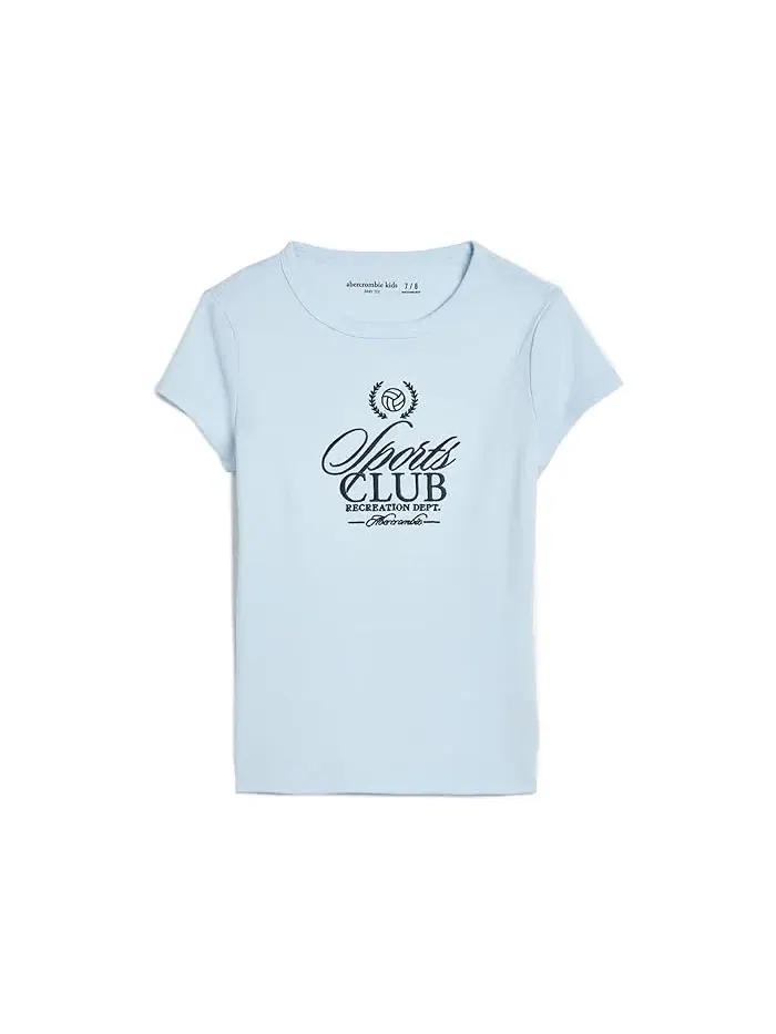 Футболка Sports Club Baby Tee abercrombie kids — изображение 1 из 3, ледяная вода