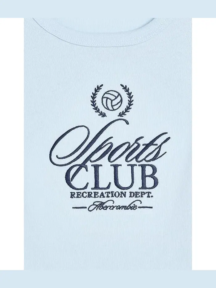 Футболка Sports Club Baby Tee abercrombie kids — изображение 3 из 3, ледяная вода
