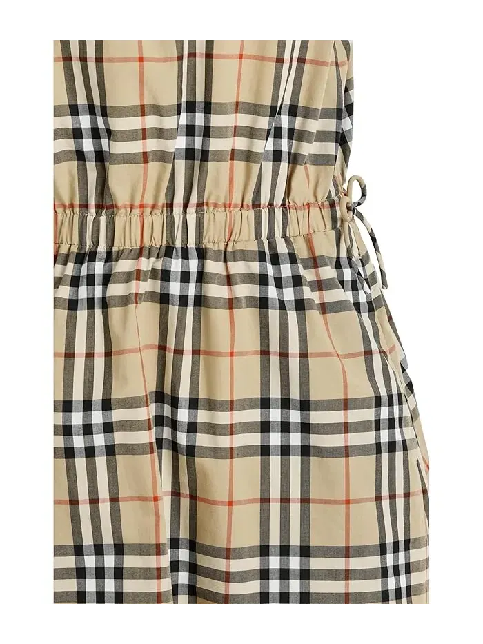 Платье в клетку Adele Check Burberry Kids — изображение 3 из 3, песочный