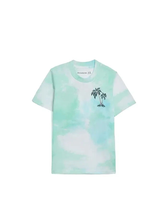 Футболка с пальмами Palm Springs Tee abercrombie kids — изображение 1 из 3, серый