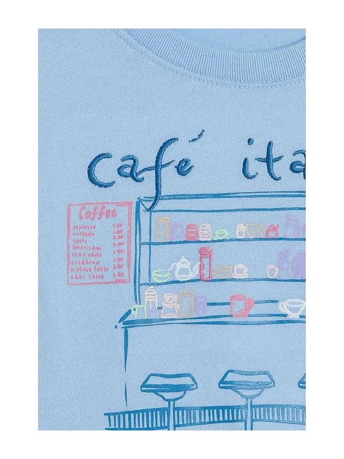 Футболка с узлом Cafe Italia abercrombie kids — изображение 3 из 3, розовый