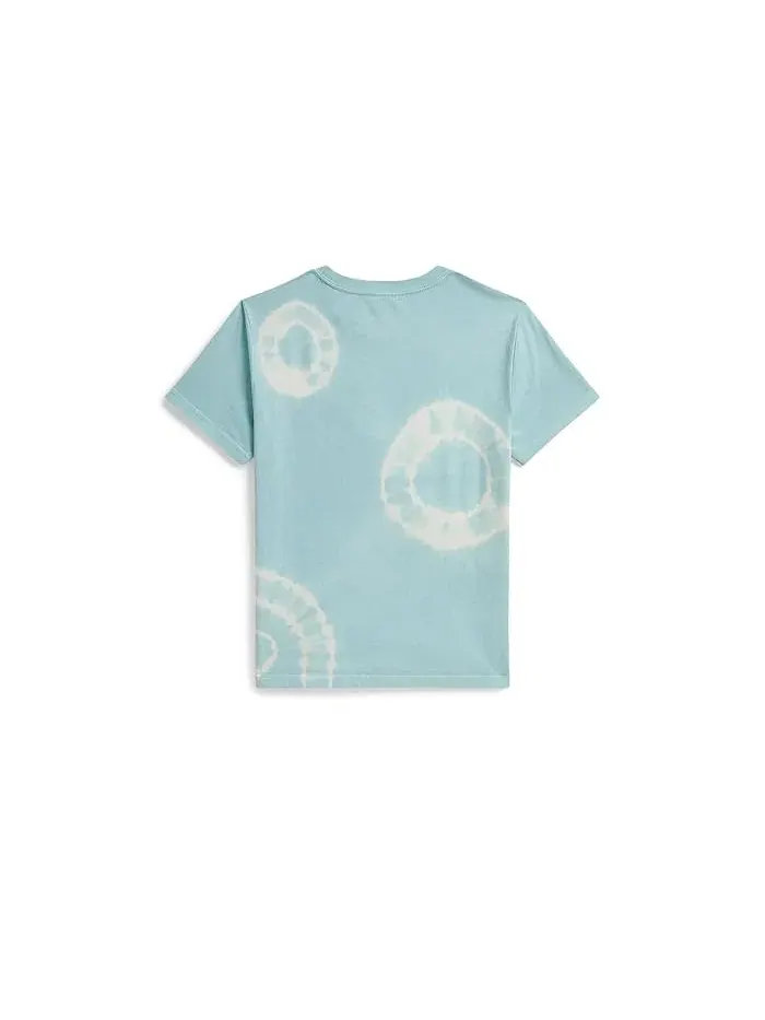 Футболка Tie-Dye Polo Bear Cotton Tee Polo Ralph Lauren Kids — изображение 2 из 2, зеленый
