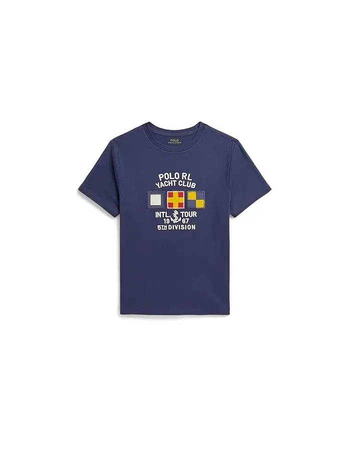 Футболка с принтом хлопок Cotton Jersey Graphic Tee Polo Ralph Lauren Kids — изображение 1 из 2, селадон
