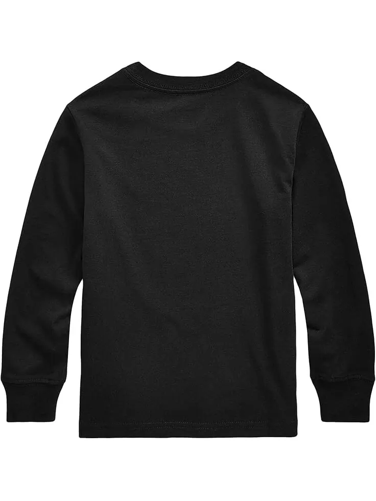 Лонгслив Polo Ralph Lauren Kids Cotton Jersey Long Sleeve Tee — изображение 2 из 2, черный