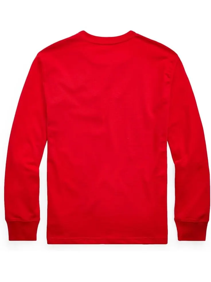 Лонгслив Polo Ralph Lauren Kids Cotton Jersey Long Sleeve Tee — изображение 2 из 2, красный