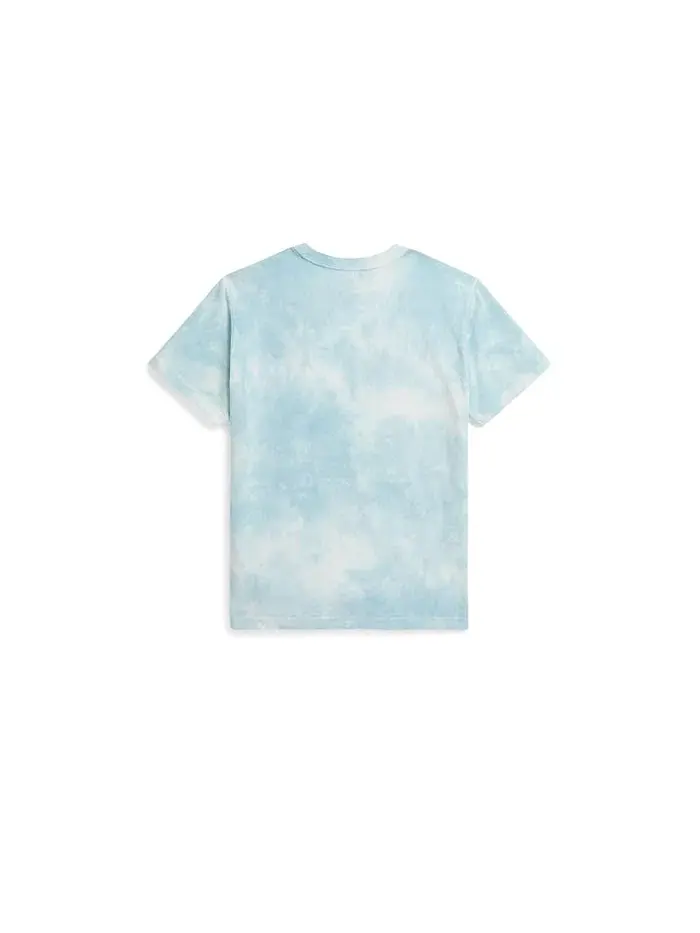 Футболка с принтом Logo Tie-Dye Cotton Tee Polo Ralph Lauren Kids — изображение 2 из 5, зеленый