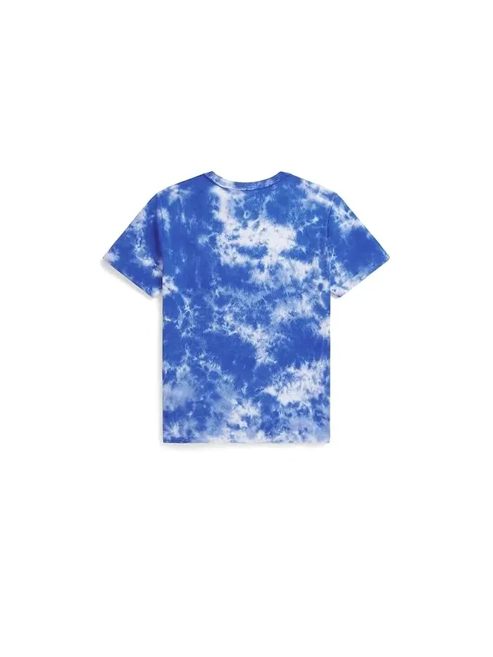 Футболка с принтом ти-дай Logo Tie-Dye Cotton Tee Polo Ralph Lauren Kids — изображение 2 из 2, желтый