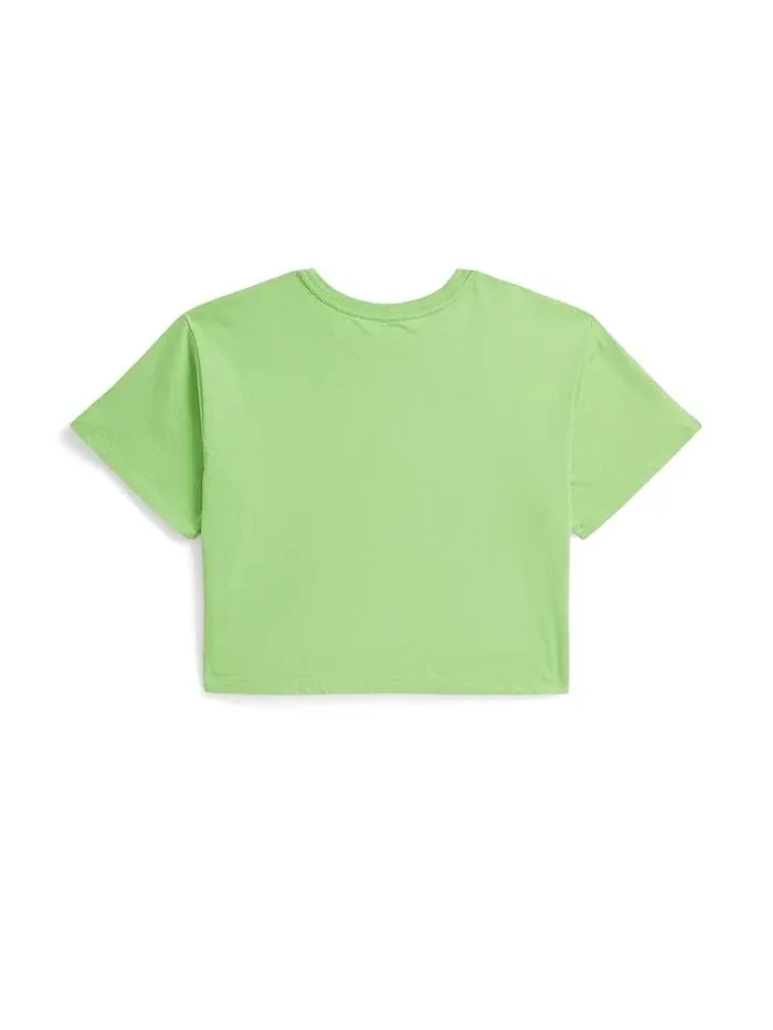 Футболка хлопковая Big Pony Logo Cotton Boxy Tee Polo Ralph Lauren Kids — изображение 2 из 2, лаймовый