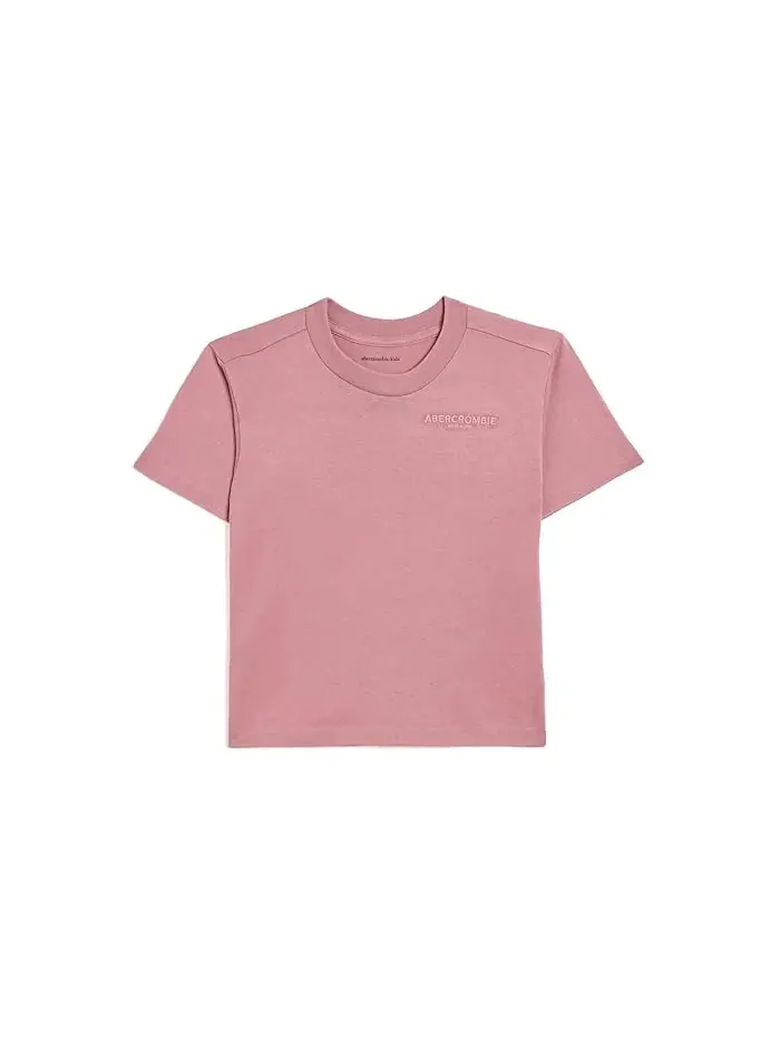 Футболка Sunfaded Knit Top Big Kids abercrombie kids — изображение 1 из 3, розовый