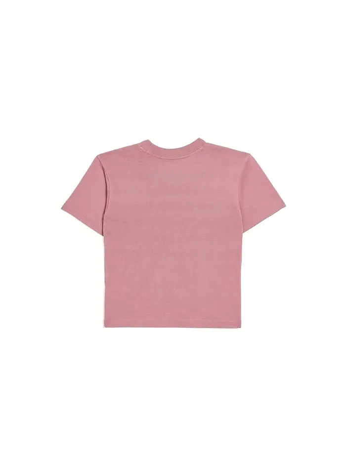 Футболка Sunfaded Knit Top Big Kids abercrombie kids — изображение 2 из 3, розовый