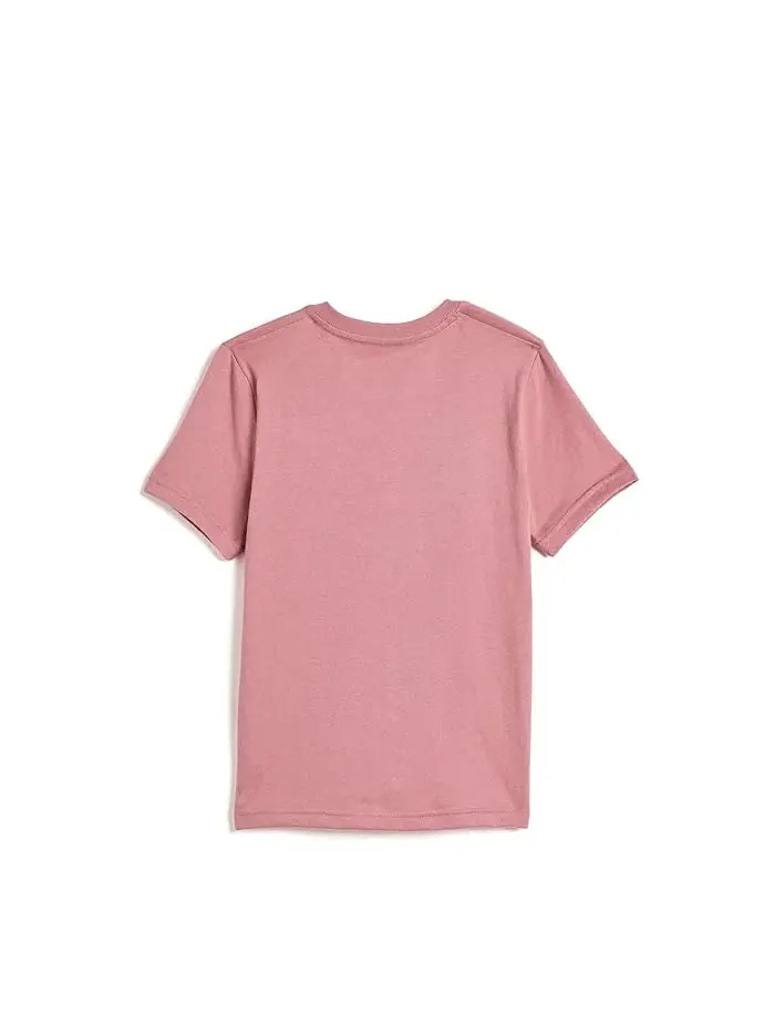 Футболка поло хлопковая Essential Henley Tee abercrombie kids — изображение 2 из 3, розовый