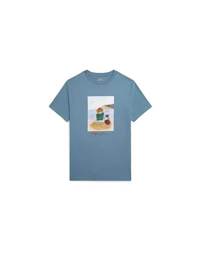 Футболка Polo Bear Cotton Jersey Big Kid Polo Ralph Lauren Kids — изображение 1 из 3, розовый