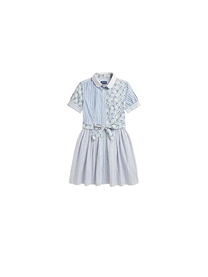 Платье-рубашка хлопковое поплин модель Fun Shirtdress Polo Ralph Lauren Kids — изображение 1 из 2, мульти