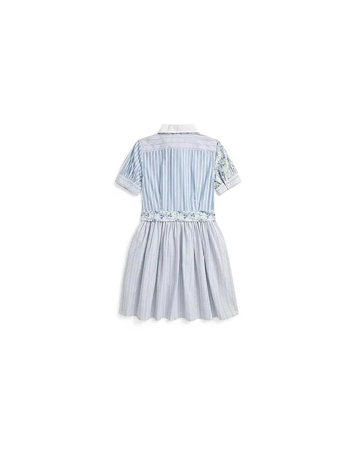 Платье-рубашка хлопковое поплин модель Fun Shirtdress Polo Ralph Lauren Kids — изображение 2 из 2, мульти