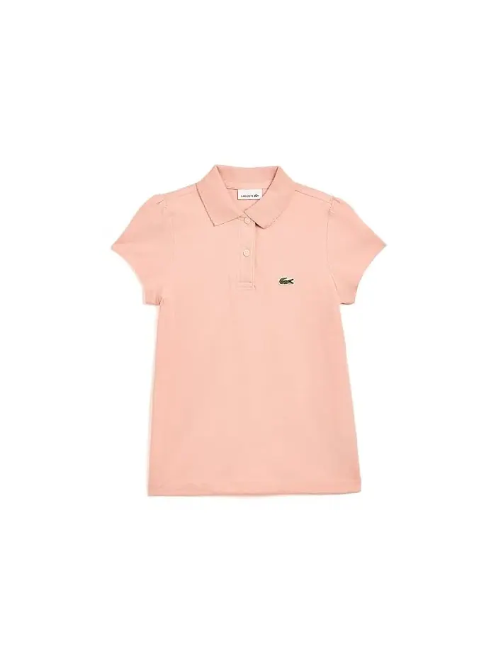 Футболка поло с отделкой воротника Scallop Collar Polo Lacoste Kids — изображение 1 из 3, альбизия