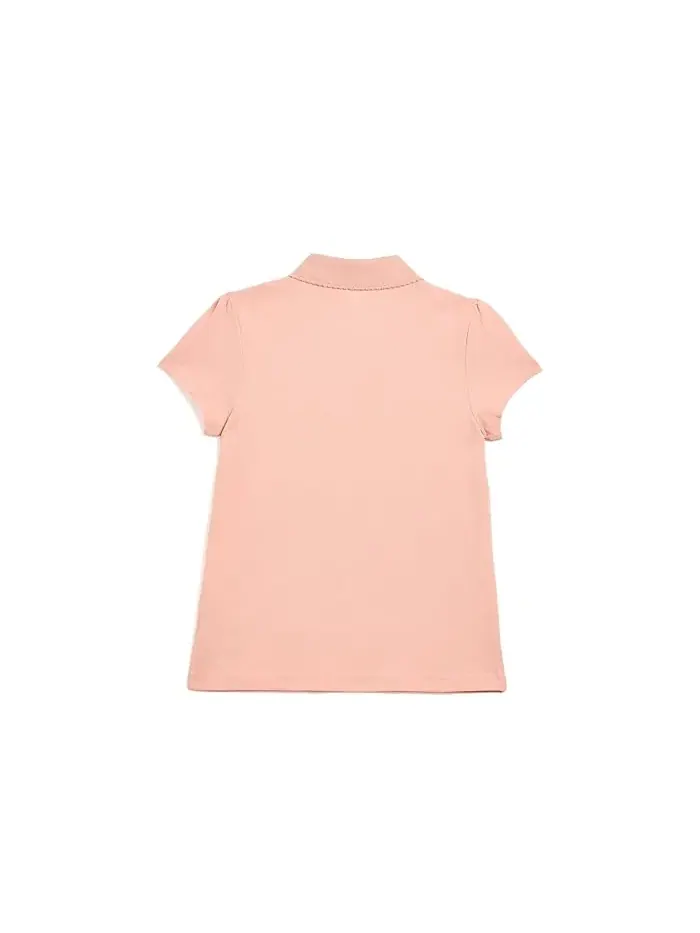 Футболка поло с отделкой воротника Scallop Collar Polo Lacoste Kids — изображение 2 из 3, альбизия