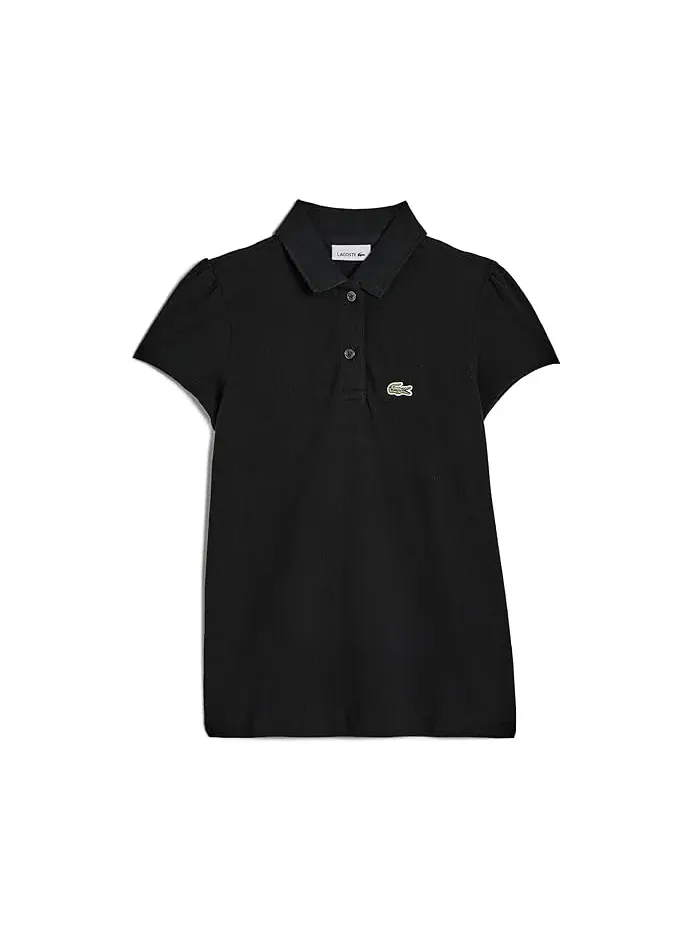 Футболка поло с округлым воротником Lacoste Kids — изображение 1 из 3, черный