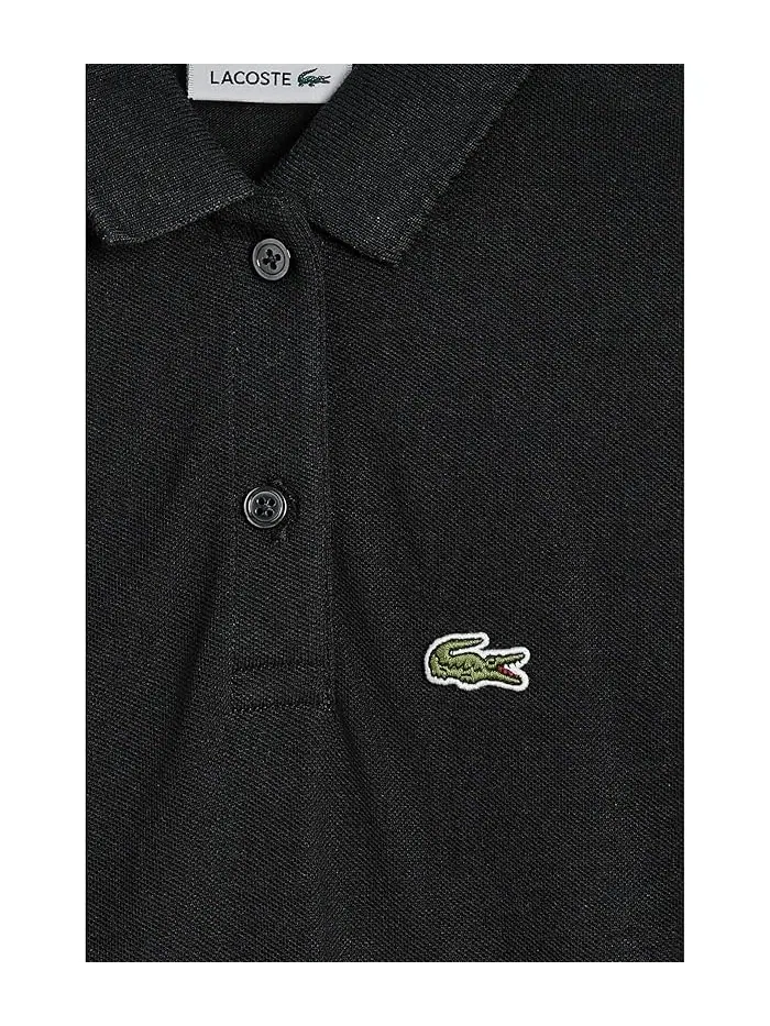 Футболка поло с округлым воротником Lacoste Kids — изображение 3 из 3, черный