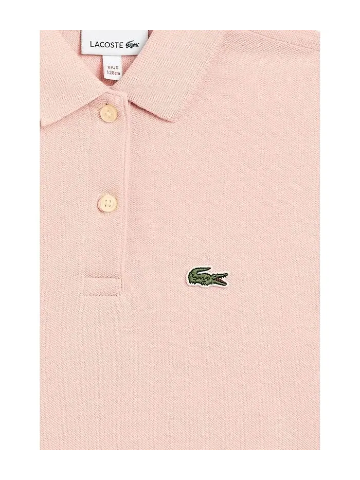 Футболка поло с гребешковым воротником Lacoste Kids — изображение 3 из 3, центр