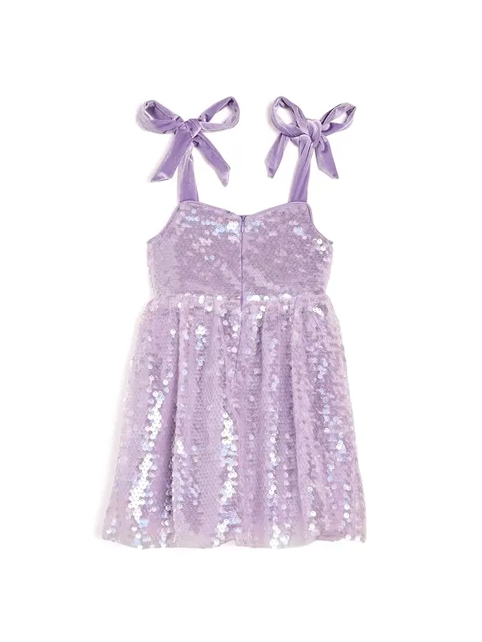 Платье с пайетками и ромашками Multi Daisy Sequin Dress Lola and The Boys — изображение 2 из 3, мульти