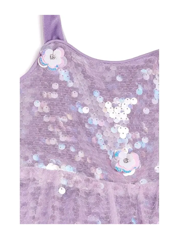 Платье с пайетками и ромашками Multi Daisy Sequin Dress Lola and The Boys — изображение 3 из 3, мульти