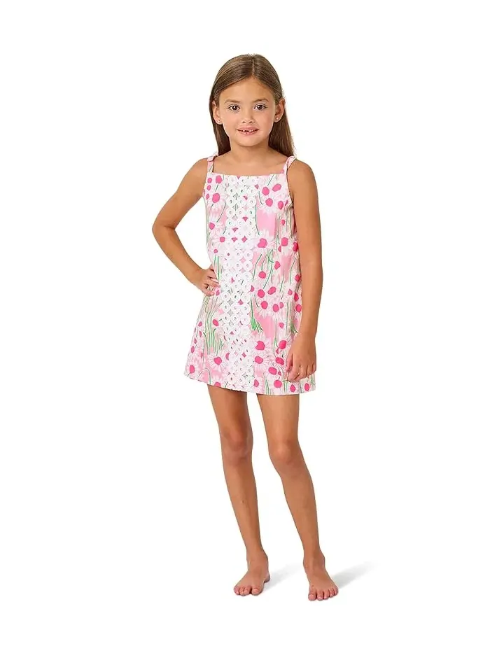 Платье детское с цветочным принтом Mini Delores Lilly Pulitzer Kids — изображение 1 из 3, розовый