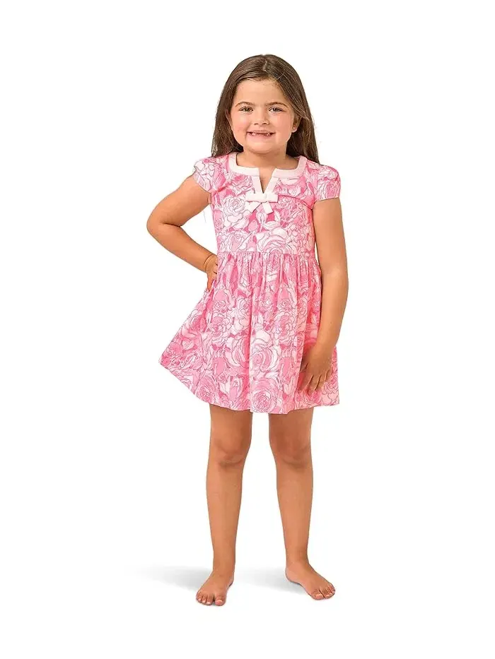 Платье с цветочным принтом Louise Lilly Pulitzer Kids — изображение 1 из 1, розовый
