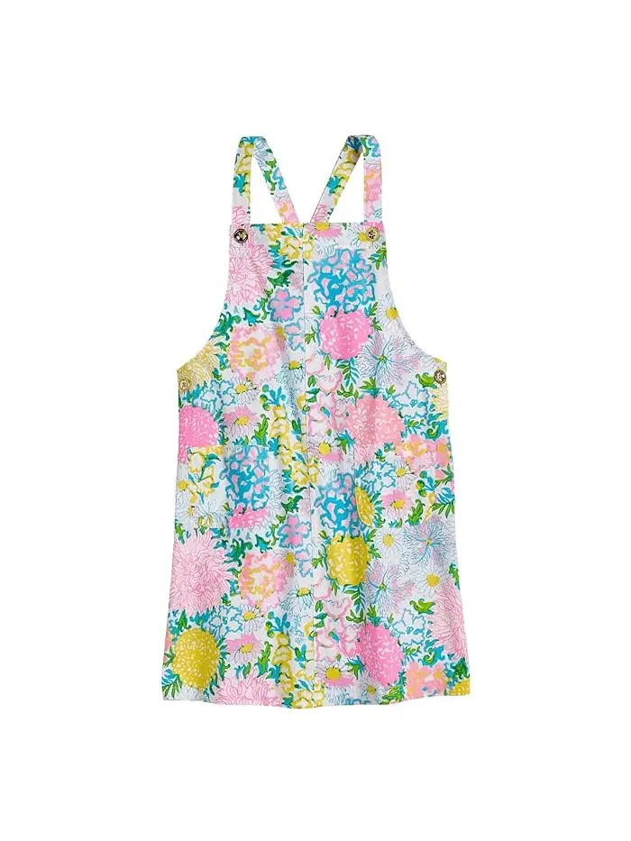 Платье-комбинезон с цветочным принтом Varney Overalls Dress Lilly Pulitzer Kids — изображение 1 из 3, мульти
