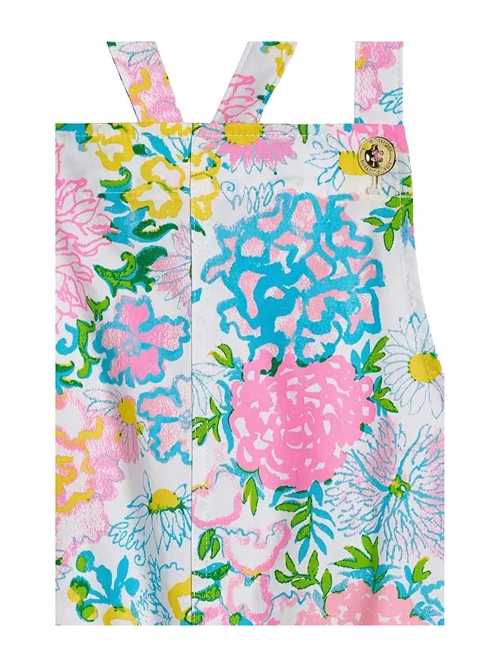 Платье-комбинезон с цветочным принтом Varney Overalls Dress Lilly Pulitzer Kids — изображение 3 из 3, мульти