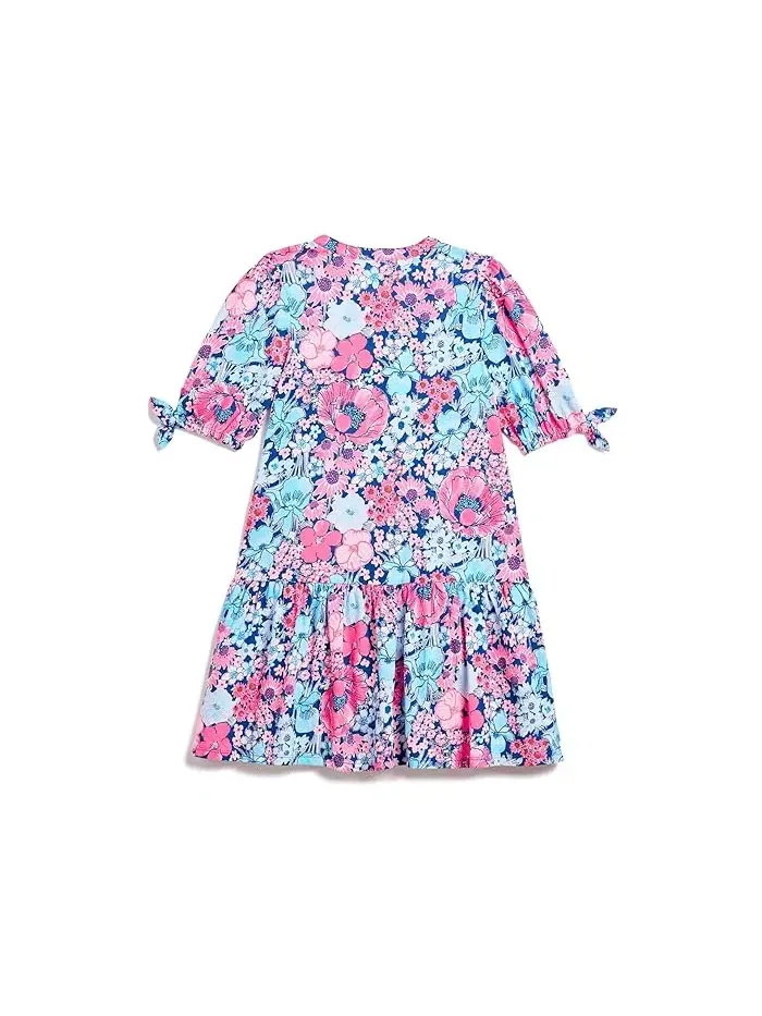 Платье Мини с цветочным принтом Mini Shae Dress Lilly Pulitzer Kids — изображение 2 из 3, кокосовый