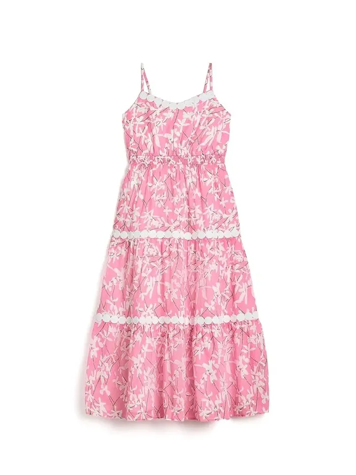 Платье мини Занна миди с цветочным принтом Lilly Pulitzer Kids — изображение 1 из 3, розовый