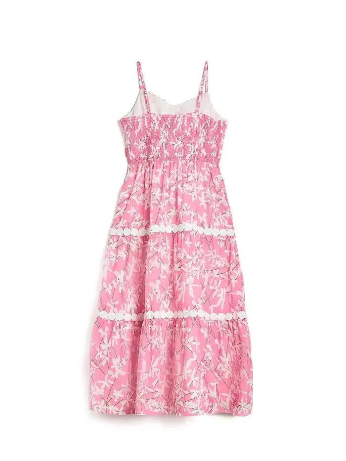 Платье мини Занна миди с цветочным принтом Lilly Pulitzer Kids — изображение 2 из 3, розовый
