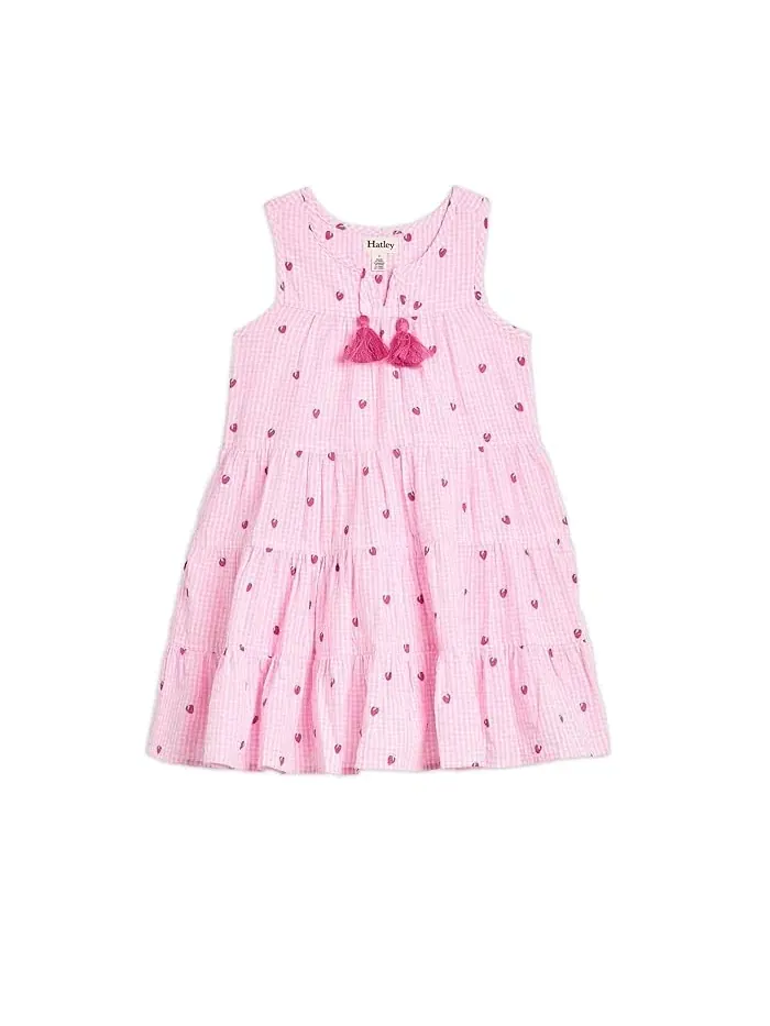 Платье ярусное с цветочным принтом Layered Tiered Dress Hatley Kids — изображение 1 из 3, белый