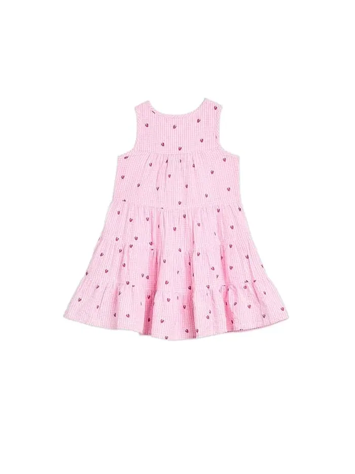 Платье ярусное с цветочным принтом Layered Tiered Dress Hatley Kids — изображение 2 из 3, белый