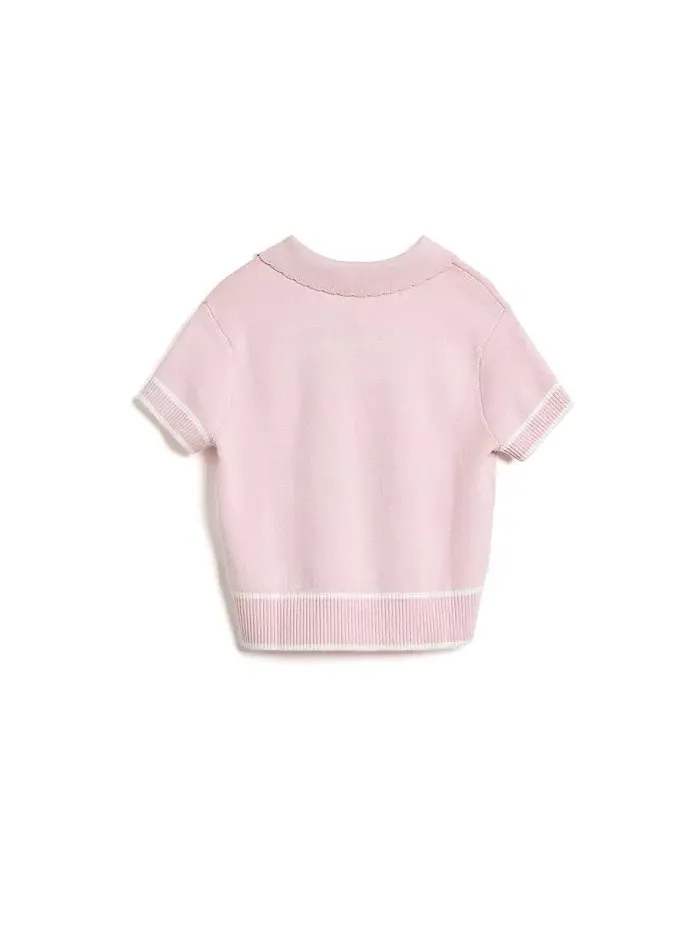 Свитер с коротким рукавом и воротником мягкий abercrombie kids — изображение 2 из 3, голубой