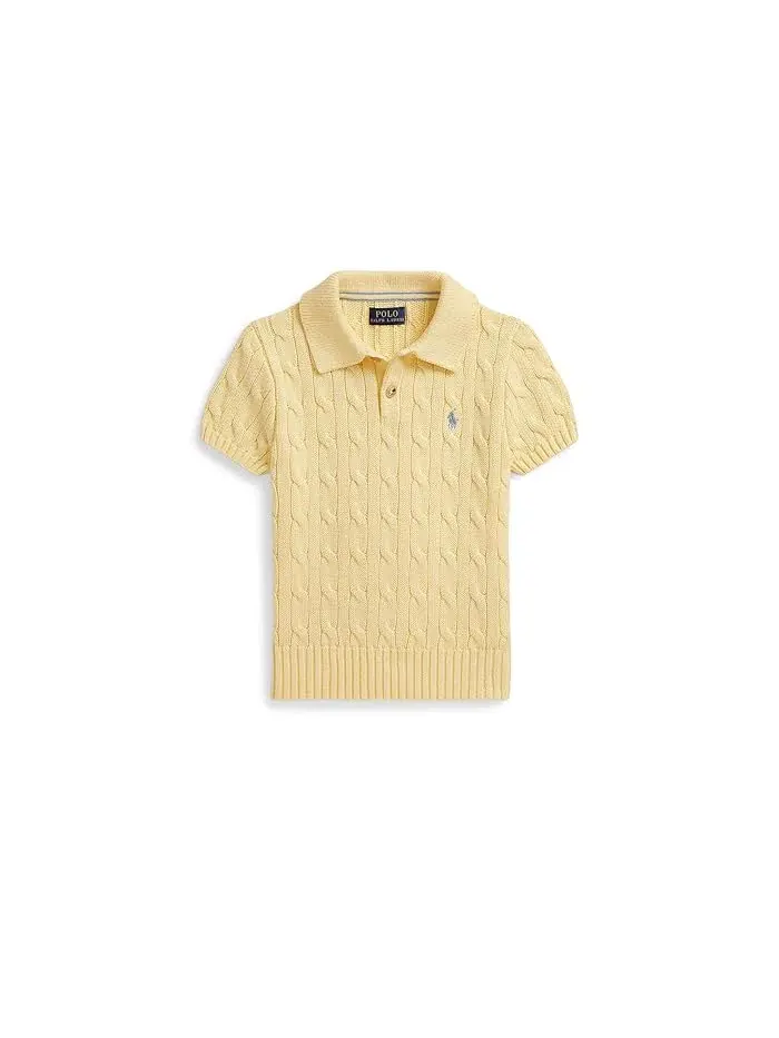 Свитер с кабельным узором Polo Ralph Lauren Kids — изображение 1 из 2, желтый